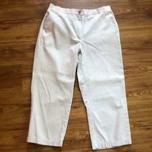 Lands End  light weight khaki crop pants size 12